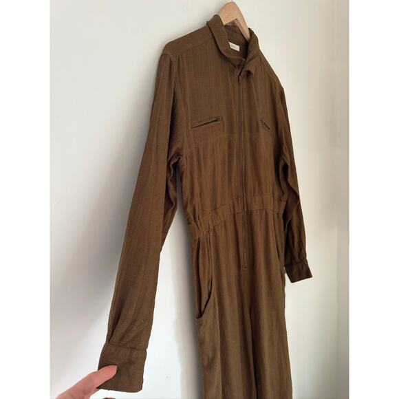 DOEN Serre Jumpsuit 100% Silk in Brown - Medium - Picture 6 of 9